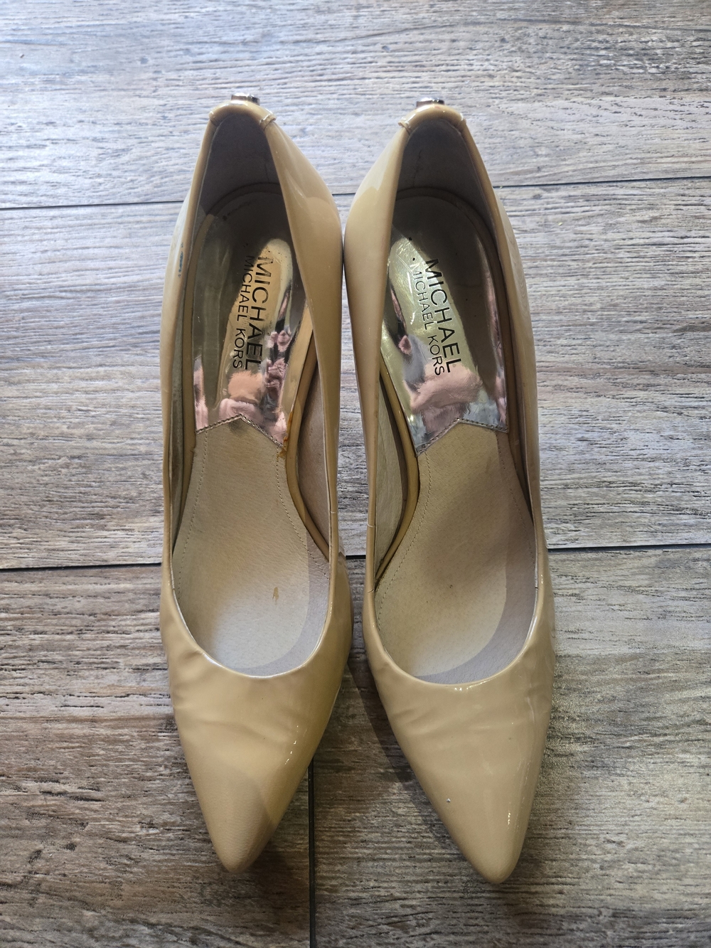 Michael Kors Women's Nude Patent Pointed-Toe Pumps